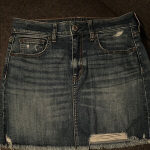 American Eagle Outfitters Distressed Denim Mini Skirt